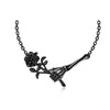 Retro Fashion S925 Hand Rose Pendant Necklace